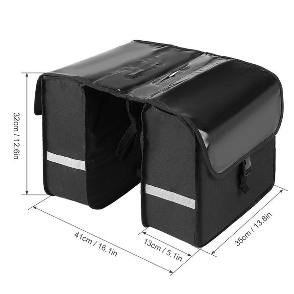 28L Water Resistant Bicycle Rear Seat Carrier Bag Rack Trunk Bags Bike Commuter Pannier Bags & Panniers