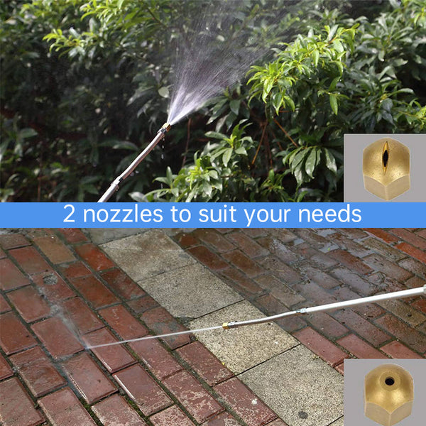 2 In 1 Manual High Pressure Garden Washer Wand: Portable Hydro Power Extension Pressure Washer Parts