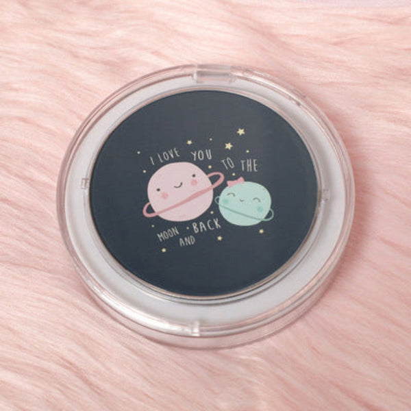 Led Mini Makeup Mirror Portable Rechargeable Folding Cartoon Theme Makeup Mirrors
