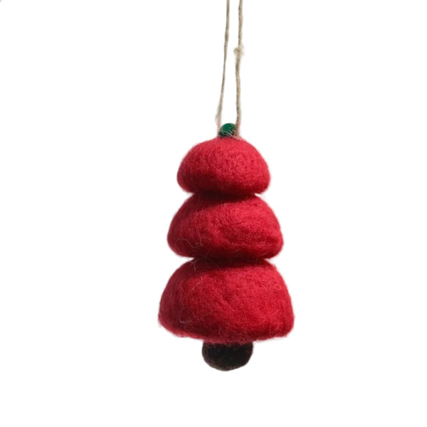 Christmas Mini Three Layer Felt Tree Ornament For Holiday Decoration Diy Craft Hanging Seasonal Decorations
