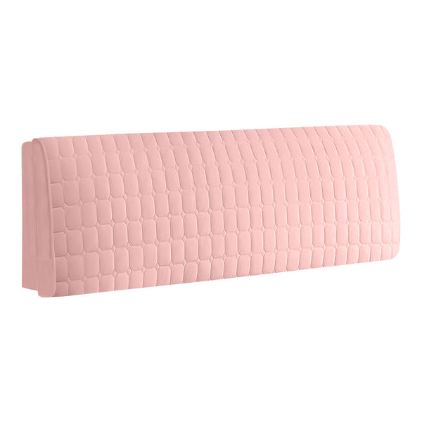 Headboard Cover Pink Cube Pattern Super Soft Smooth Quilted Velvet 100X70cm Headboards & Footboards