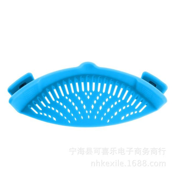 Silicone Saucepan Strainer Clip Liquid Draining Kitchen Utensil Colanders Strainers & Sifters