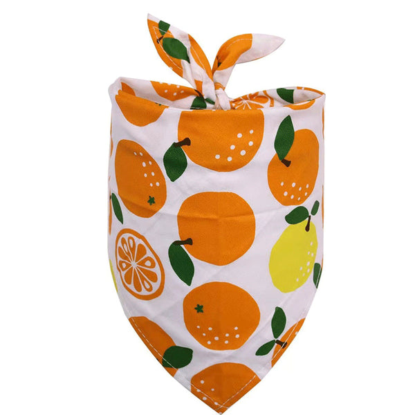 Pet Accessories Summer Fruit Style Pure Cotton Drool Towel Triangle Scarf Dog Clothing & Shoes