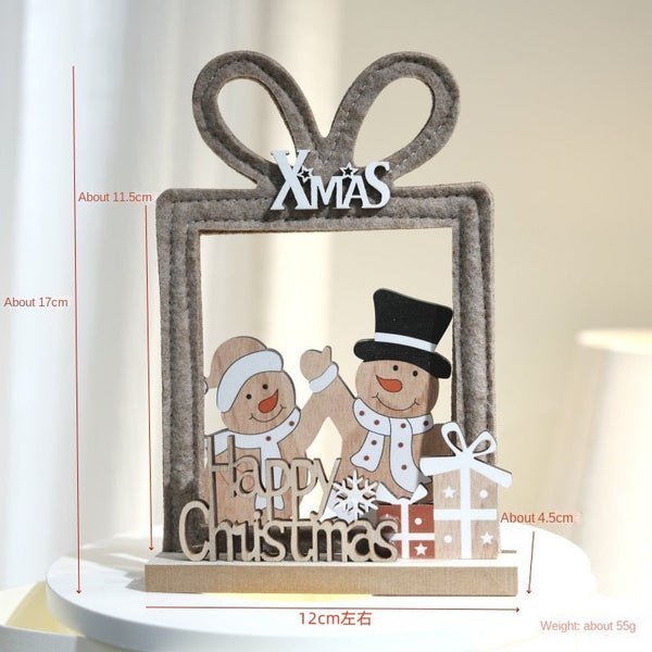 Christmas Gift Hollow Snowman Festival Atmosphere Felt Decoration Desktop Bar Ornament Seasonal Decorations
