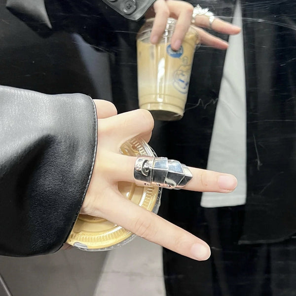 Vivienne Inspired Four Piece Armor Ring Punk Style Joint Rings