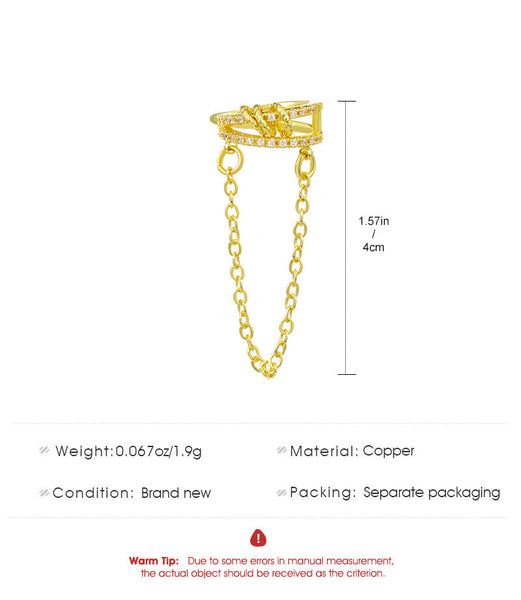 Veile Studios And American Fashion Metal Geometric Hoop Non Pierced Earrings