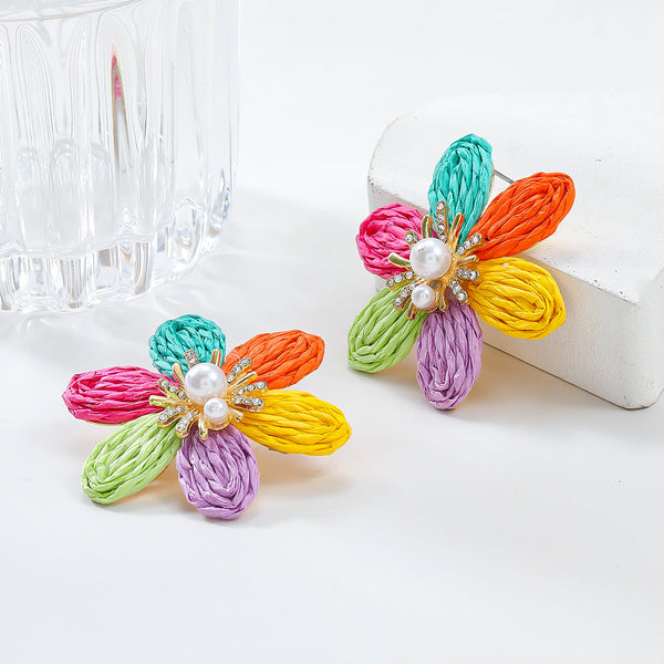 Veile Studios Women Ladies Party Accessories Flower Fashion Jewellery Earrings