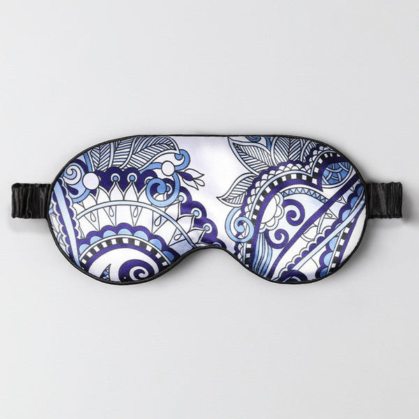Double Sided Imitation Silk Eye Mask Satin Protection Blackout Sleep Mulberry Printed Spot Wholesale Eye Masks