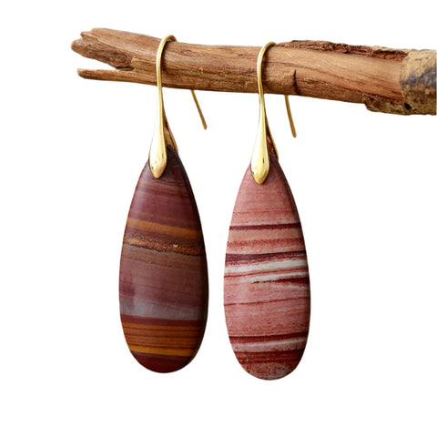 Natural Stone Waterdrop Shape Earrings