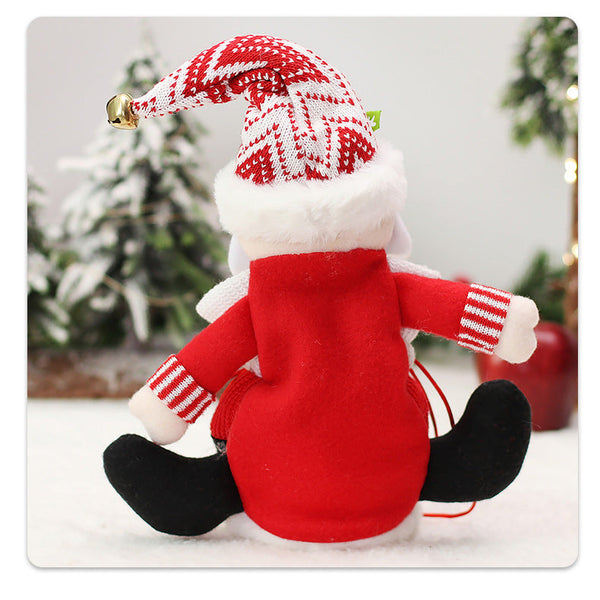 Knitted Doll Waist Belt With Drawstring Apple Pocket Gift Bags
