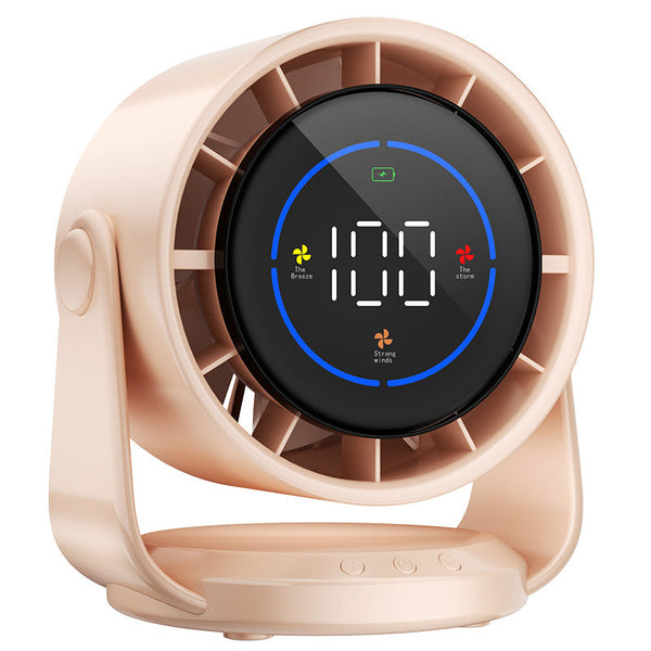 100 Speed High Circulating Fan For Home. 6 Inch Charging Digital Display Turbo Desktop Electric Portable Fans