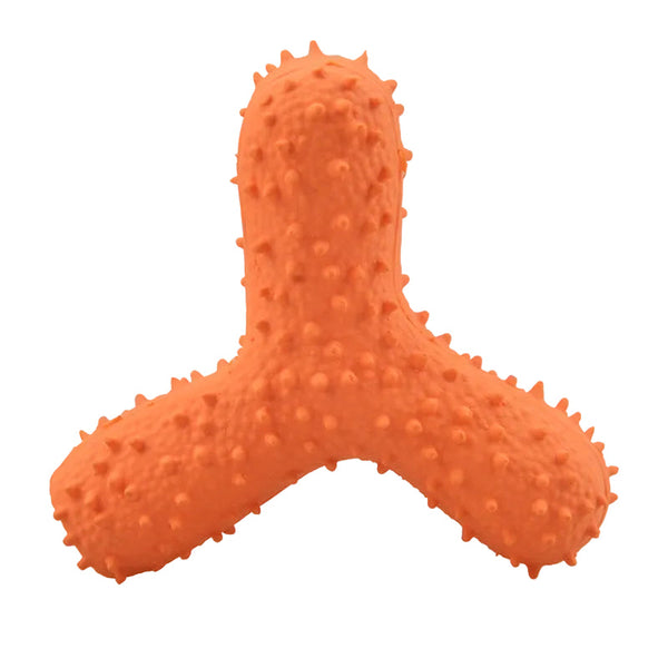New Pet Latex Toy With Spiked Bone And Four Corner Square Sound Durable Teeth Cleaning Dog Dog Toys