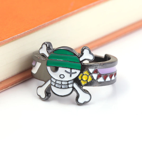 Anime Merchandise One Piece Straw Hat Pirates Ring Luffy Zoro Sanji Nami Robin Chopper Cosplay Finger Rings