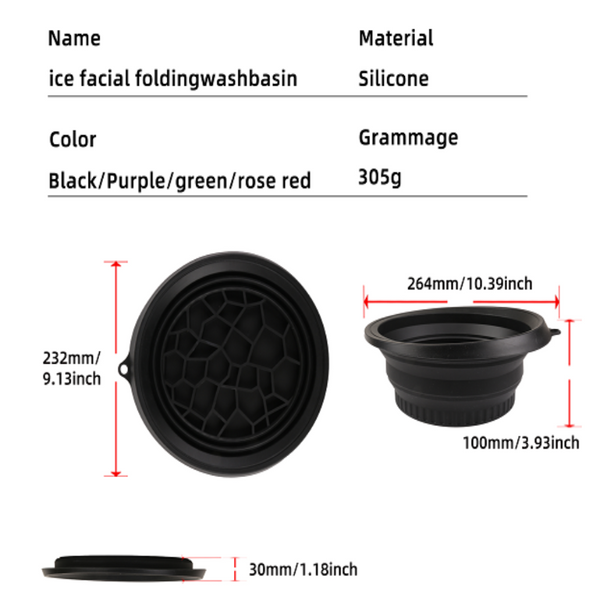 Silicone Ice Bath Washbasin Relief Stress Improved Blood Circulation Washbowl Foldable Rapid Cooling Bathing Travel Camping Wash Basins