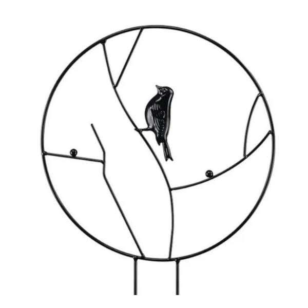 1Pc Plant Support Garden Stake Stand Round Vine Climbing Rack Ironheart Shaped Flower Trellis Frame Holder Plastic Decor Lawn Stakes