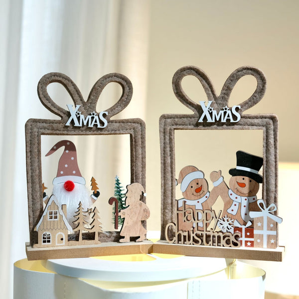 Christmas Gift Hollow Snowman Festival Atmosphere Felt Decoration Desktop Bar Ornament Seasonal Decorations