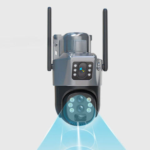 Solar Camera Wifi Dual Screen Gunball 10X Zoom Low Power Battery Wireless Monitor Security Cameras