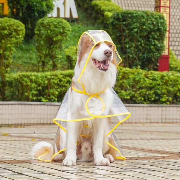 Pet Dog Puppy Transparent Rainwear Raincoat Hooded Waterproof Jacket Clothes Soft Pvc Small Dogs Poncho Dog Clothing & Shoes