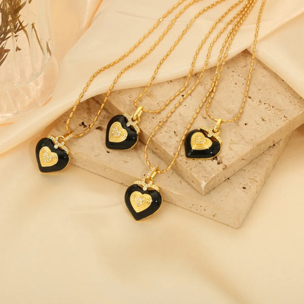 Titanium Steel Heart Shape Necklace Necklaces & Pendants