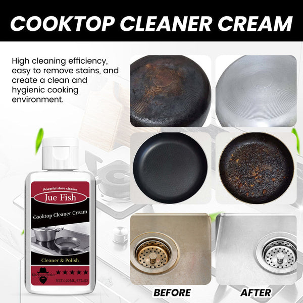 Cooktop Cleaner Cream Wash The Kitchen Stove Basin To Remove Oil Stains And Dirt Black At Bottom Of Pot Cleaning Products