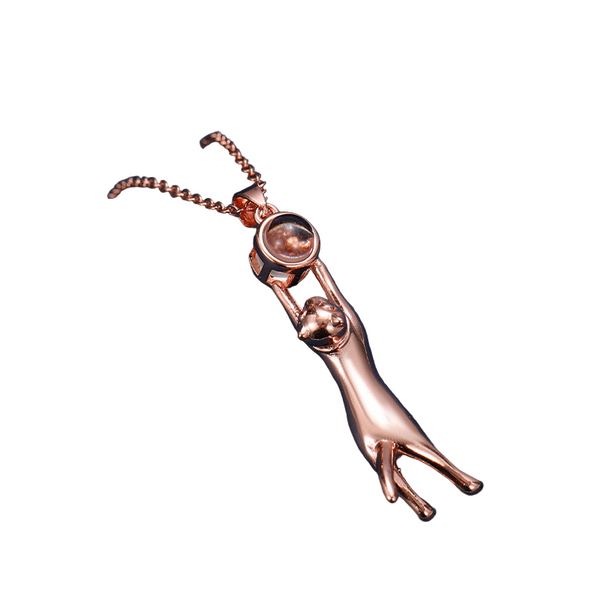 Simple And Versatile Kitten Nano Projection Pendant With 100 Languages I Love You In High Definition Color Photos Necklaces & Pendants