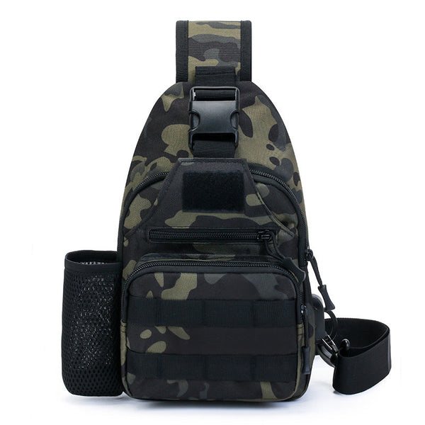 Tactical Crossbody Sling Backpack. Has Water Bottle Holder, Molle System, Usb Charging Port. Ideal For Travel And Walks. Cp Camo Bags