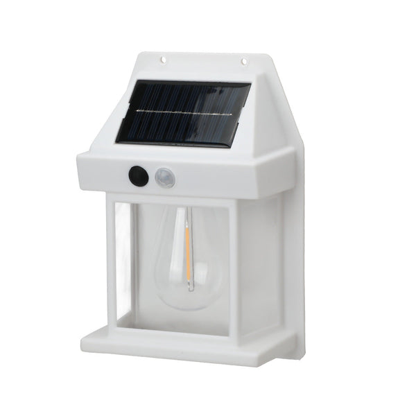 Solar Tungsten Filament Outdoor Wall Lamp Human Body Sensing Road Security & Floodlights