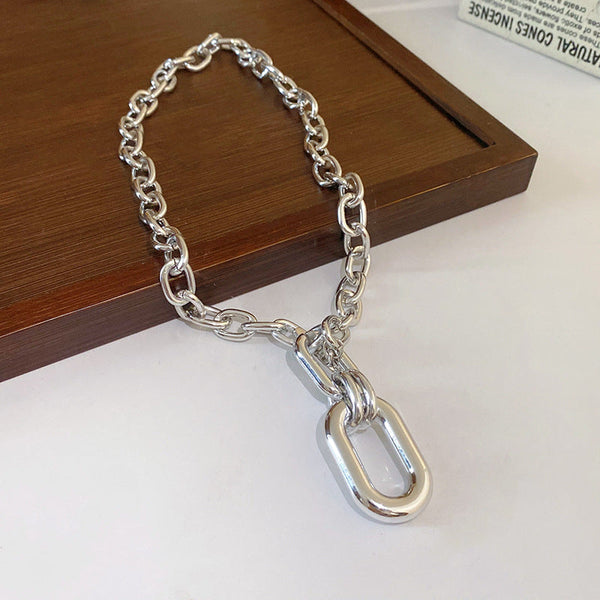 Veile Studios Personalized Geometric Pendant Necklace Temperament Sweater Chain Aluminium Necklaces & Pendants