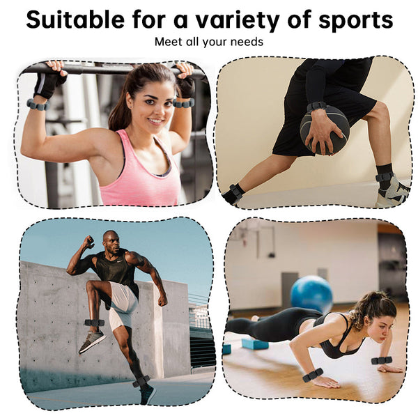 Ankle Weights & Wrist 1Lb 2Lb 4Lb Options Adjustable Silicone Straps For Running Yoga Cardio Home Gym Wrist & Ankle Weights
