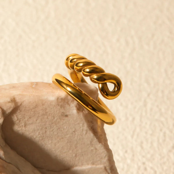 Stainless Steel Knot Bypass Ring Rings