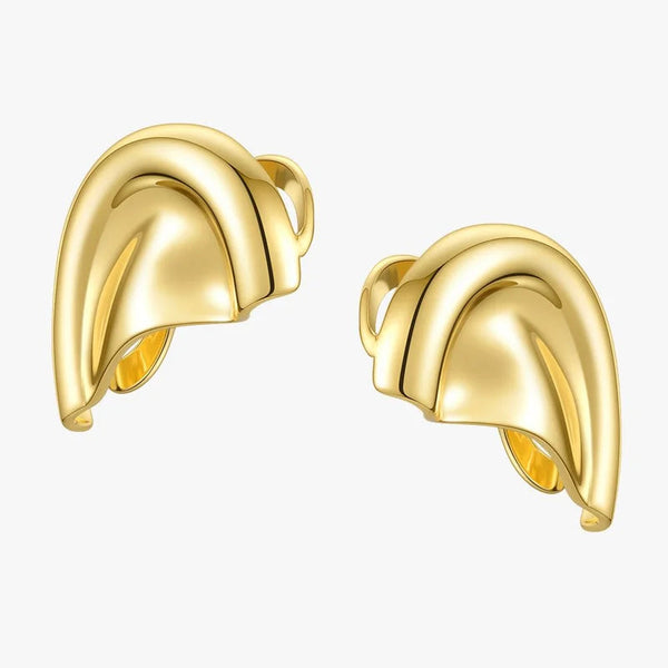 Veile Studios Auricle Ear Cuff Clip On For Women Non Piercing Gold Plated Cuffs Earrings