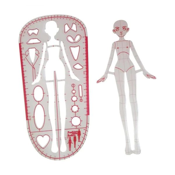 2 Pieces Fashion Drawing Template Ruler Pattern Makers For Sewing And Quilting Quilt Patterns