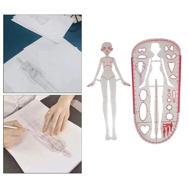 2 Pieces Fashion Drawing Template Ruler Pattern Makers For Sewing And Quilting Quilt Patterns