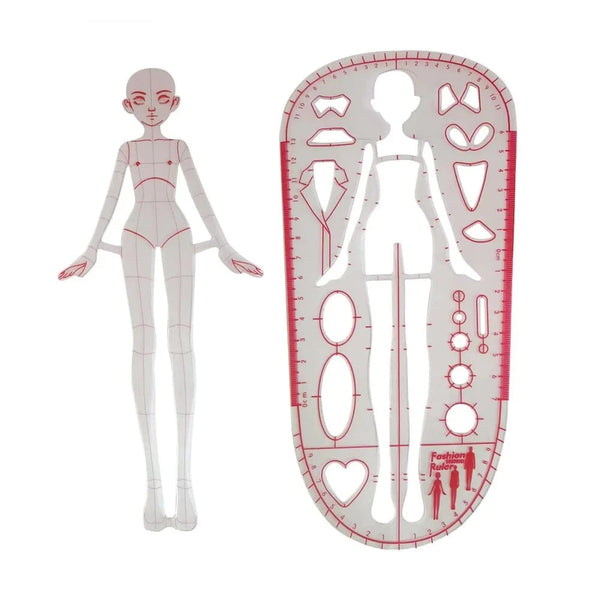2 Pieces Fashion Drawing Template Ruler Pattern Makers For Sewing And Quilting Quilt Patterns