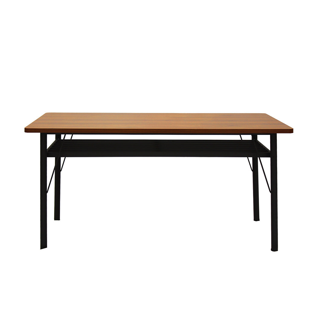 Levede Stylish Dining Table With Storage Shelf 4 6 Seater 150Cm For Home Or Office Dining Tables