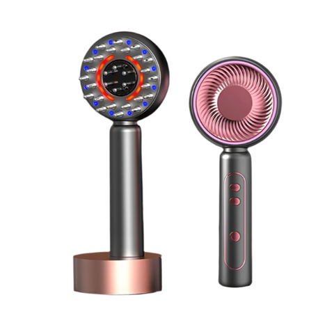 Elosung Grey Intelligent Scalp Massager Brush With Red Light Therapy Hair Care Volumizing And Essence Applicator Massagers