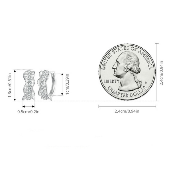 Veile Studios Silver Charm Romantic Lace Ear Buckle S925 Pure For Girls Earrings