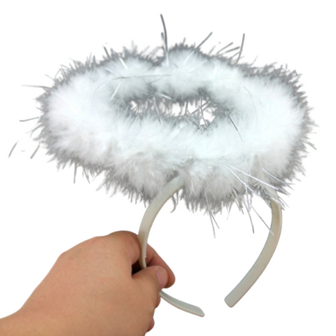 Br Costumes Angel Headband Fairy Halo Hair Hoop Dress Up Party Xmas Headpiece Wigs Facial Hair
