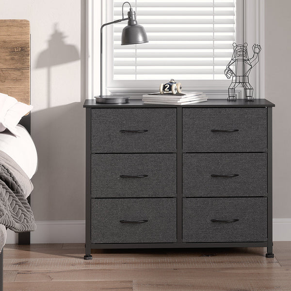 Levede Storage Cabinet Tower Chest Dark Grey Cabinets & Cupboards