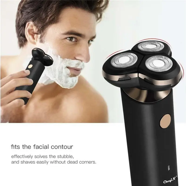 2 In 1 Electric Shaver Men's Beard Nose Ear Portable Haircut Razor 4D Blades Rechargeable Trimmer Machine For Travelling