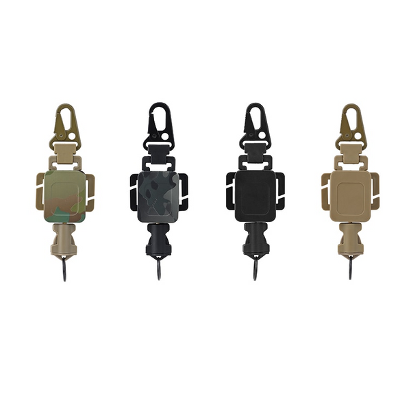 2 In 1 Outdoor Anti Theft Telescopic Buckle Tactical Small Pouch Keychain Holder Lost Retractable Spring Rope Multi Tools