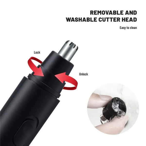 2 In 1 Portable Men Nose Hair Trimmer Rechargeable Electric Removal Clipper