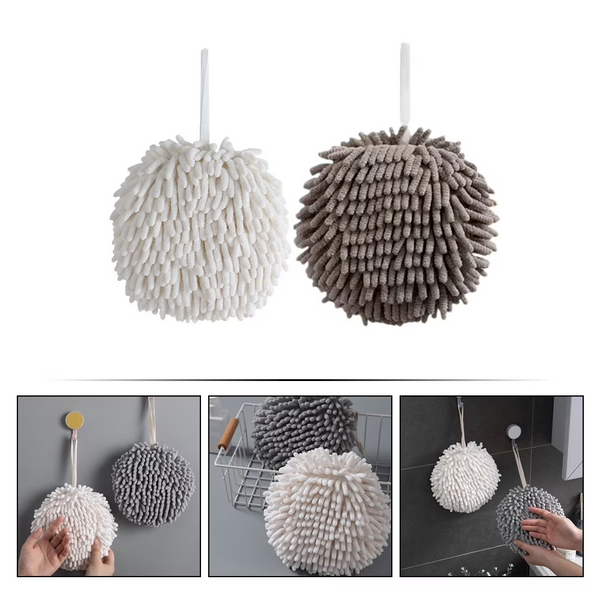 2 Pieces Hand Towels Bath Kitchen Plush Absorbent Hanging Terry Quick Towels & Washcloths