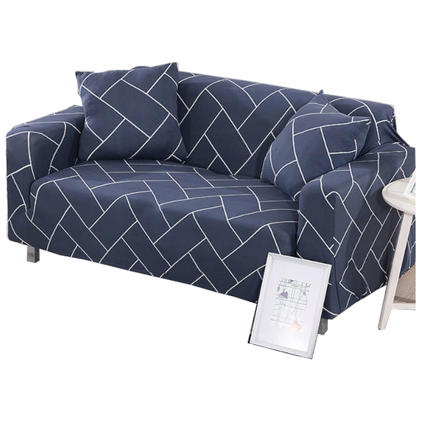 2 Seater High Stretch Sofa Cover Couch Lounge Protector Pattern Slipcovers