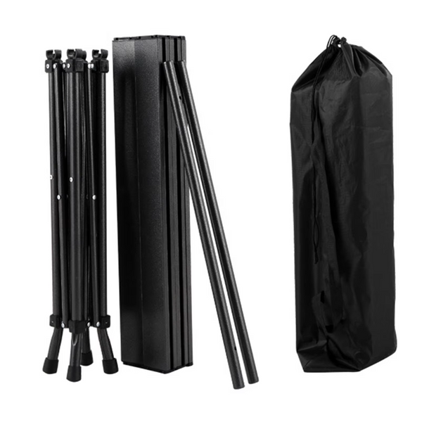 Elosung Folding Egg Roll Square Table Black 52X52x50 Tables