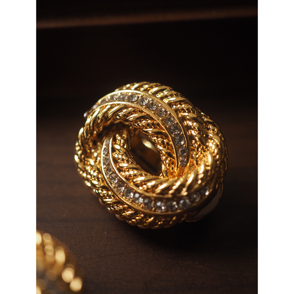 Veile Studios Medieval Earclip Jewelry Fried Dough Twists Alloy Design Without Earhole Earrings