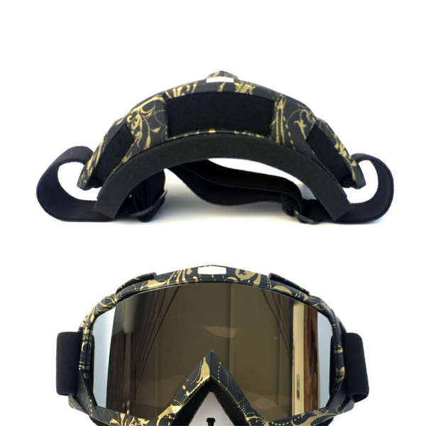 Small Flower Frame Faux Red Flake Full Face Snow Goggles With Mirror Lens Ultimate Protection And Comfort Goggles & Sunglasses