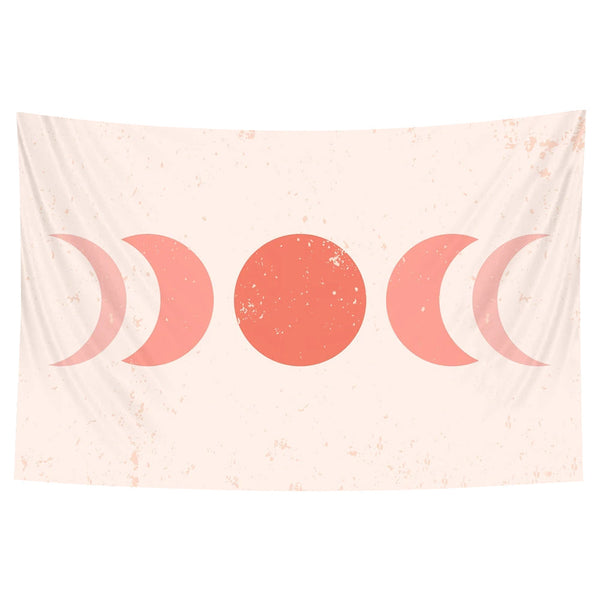 Tapestry Pink Moon 150X100cm Psychedelic Scene Art Bohemian Decorative Sheet Tapestries