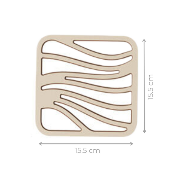 Elosung 6 Pieces Of Double Layer Bowl Dish Anti Slip Square Insulation Pads (Without Bracket) Placemats