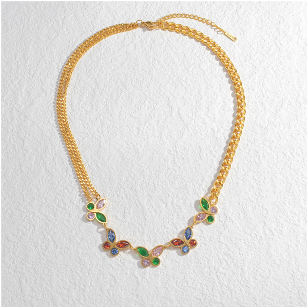 Veile Studios Stainless Steel Gold Colour Thick Link Chain Necklace For Women Fashion Jewelry Necklaces & Pendants